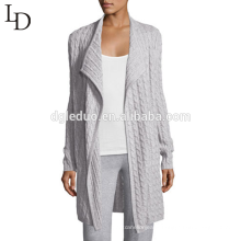 Custom long sleeves open front woman sweater Cashmere cardigan for ladies